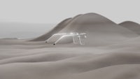 a pair of glasses in the middle of the desert